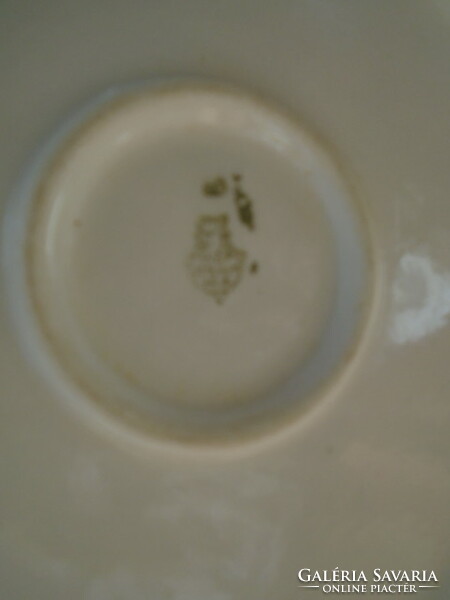 Zsolnay porcelán, antik, fehér tál, . Vanneki! Jókai. 3 nagy lapos 2 mély 50 évekből korai pajzs pe