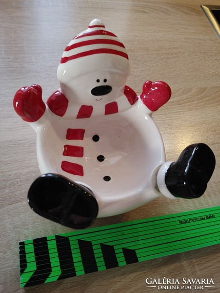 Porcelain knife and spoon in the foot of the snowman bowl