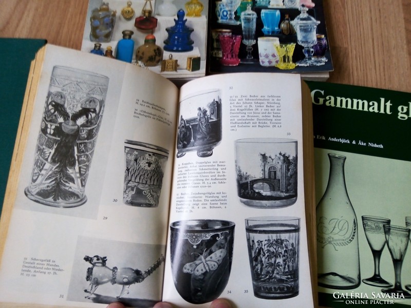 Antique glass, old glass book package - specialist books