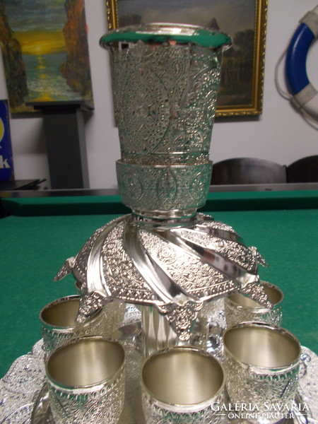 Judaica, silver-plated kiddush fountain, kiddush wine fountain