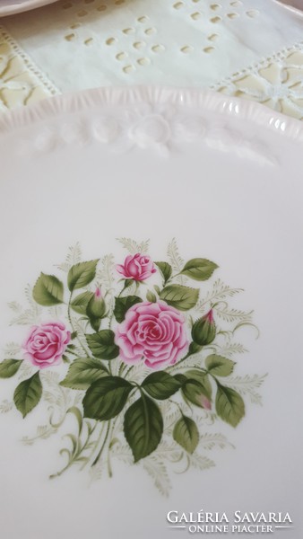 8 személyes Hutschenreuther porcelán,rózsás reggelizőkészlet