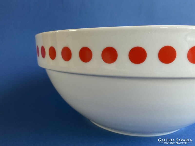 Alföldi red polka dot bowl