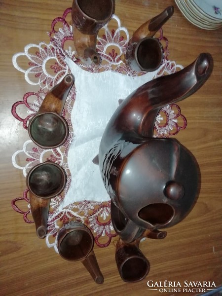 Brandy ceramic set. It is in the condition shown in the pictures