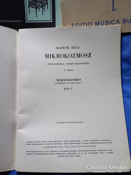 Bartók Mikrokozmosz 3 db zongorakotta eladó