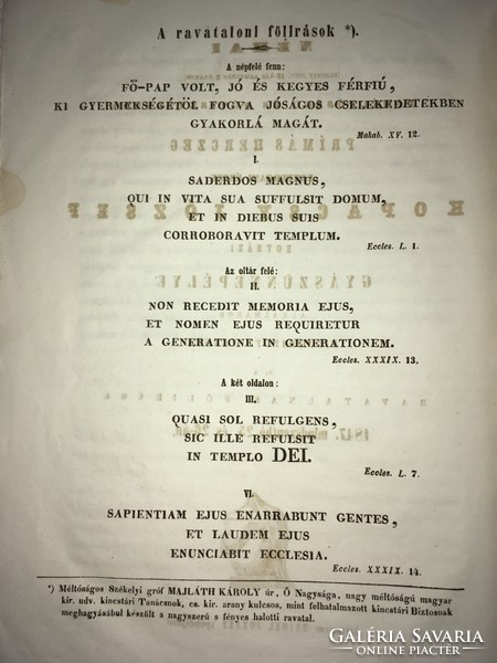 /1847/Primate Duke József Kopácsy, Archbishop of Esztergami, distributed on the occasion of his church mourning ceremony