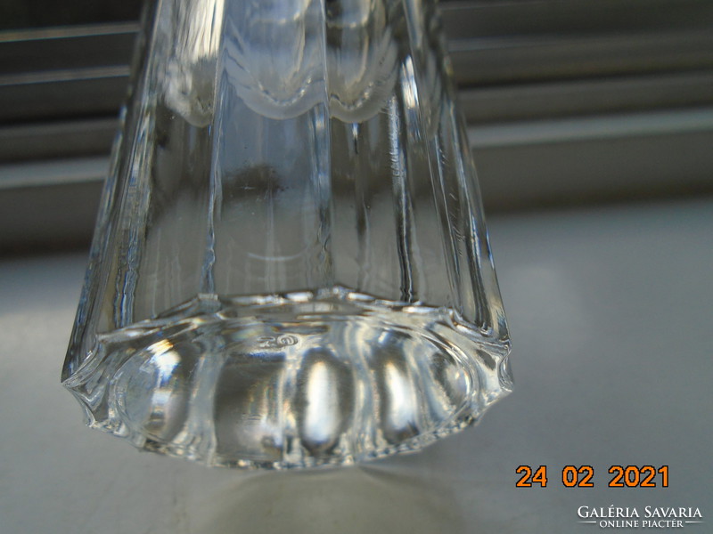 Metaxa heavy brandy glass with a raised mark on the base with a solid ribbed base