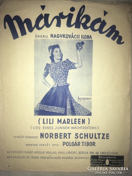 Antik kotta! /1941/ Márikám! Énekli ; Nagykovácsi Ilona