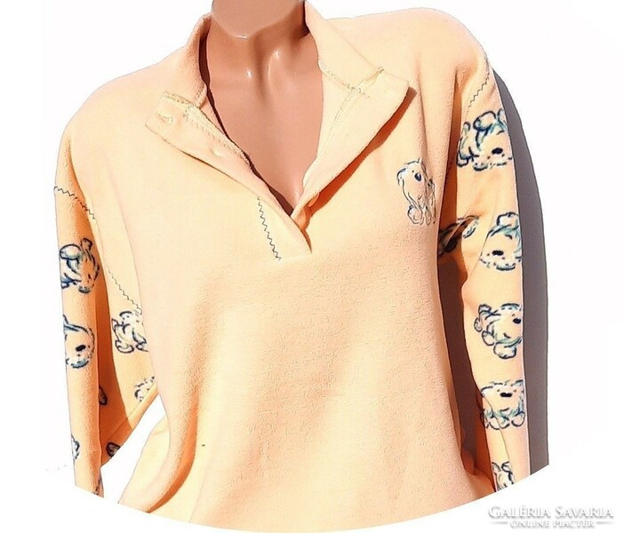 Yellow fleece with a dog pattern! (M-l)