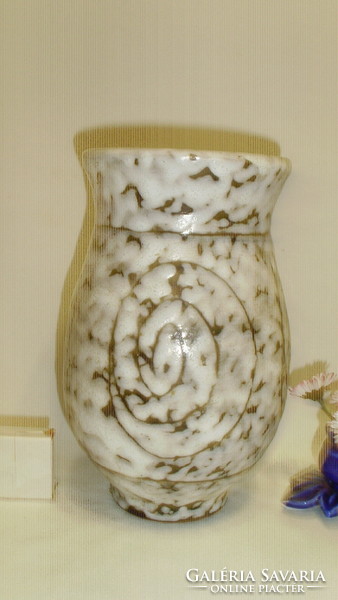 Retro kerámia váza - 19 cm - Iparm. ker. /?/