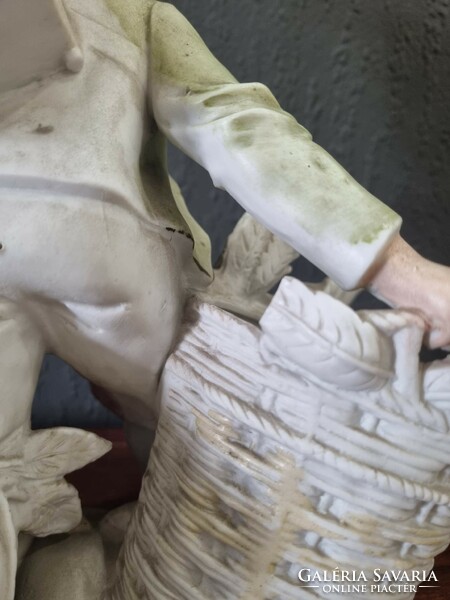 Különleges, ritka német szecessziós biszkvit porcelán szobor - 51140