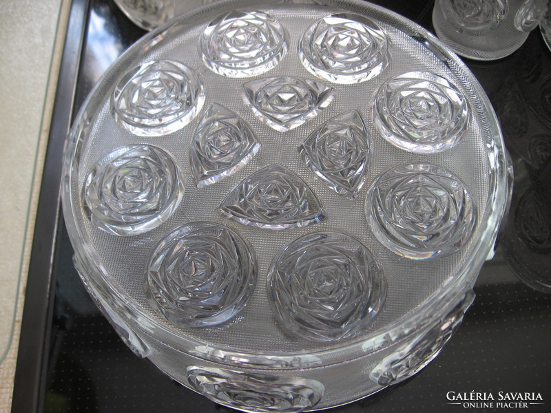 Vintage oberglas mackintosh style rose bowl