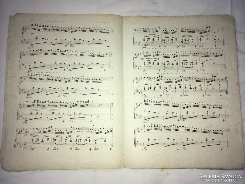 1800's! /. Étude von. It belongs to J. Csáder / Szeleczky. Handwritten on four sheets and five pages