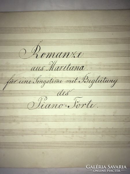 /1800s/romanze aus maritana. Für eine iingstime mit begleitung des piano forte. Handwritten!!