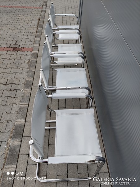 Marked with serial number! Bauhaus marcel breuer mg5 style chrome tubular frame chair, the price is per piece!