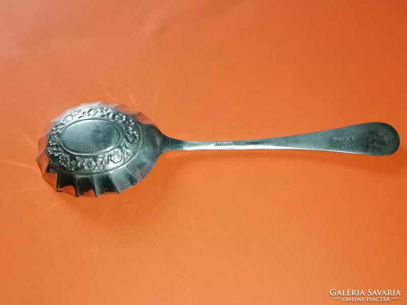 Old, decorative ice cream or dessert spoon set