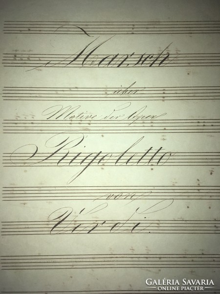 /1800s/ march iher motive der oper rigoletto von verdi./ Szeleczky's
