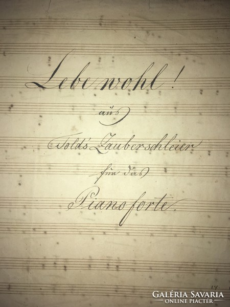 /1800- as évek!/ Lebervohl! und  Wolds Zauberschleier für u Piano forte Szeleczky Idának.