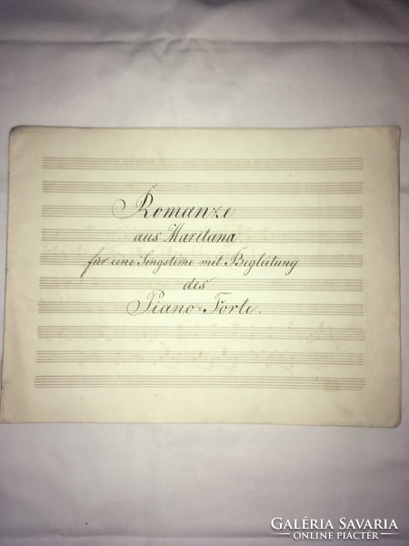 /1800s/romanze aus maritana. Für eine iingstime mit begleitung des piano forte. Handwritten!!