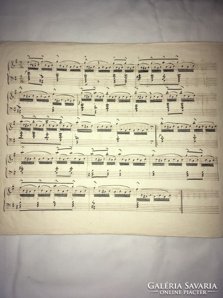 /1800- as évek/ Kézzel írott kotta! Théme hongrois Vario pour le Piano par Jules Csàder( Csáder Gyul