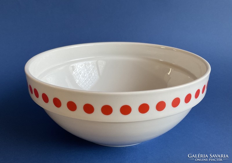 Alföldi red polka dot bowl