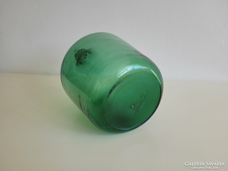 Old large size 5 liter green wine bottle glass glass bottle balloon bottle