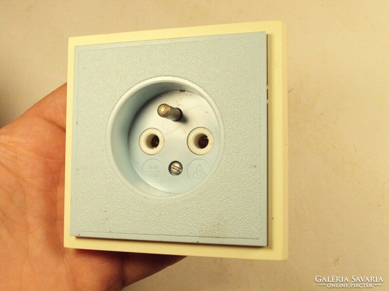 Retro socket blue electrical accessory from the 1970s