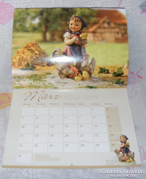 Hummel naptár, kalendárium 2008.