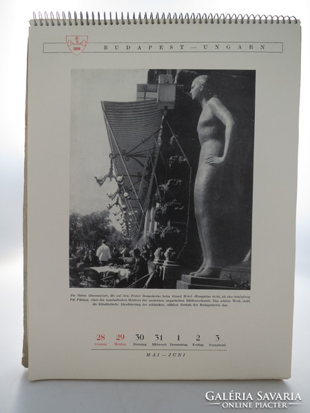 1944 - Budapest-Hungary - antique calendar richly illustrated with photographs