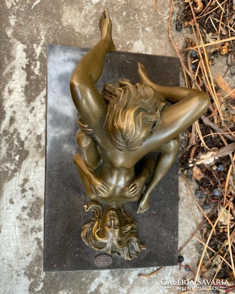 Erotic scene - bronze sculpture