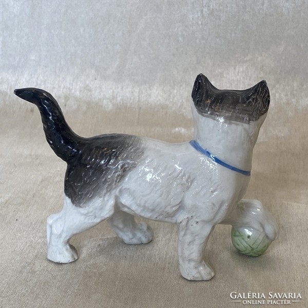 Antique porcelain cat
