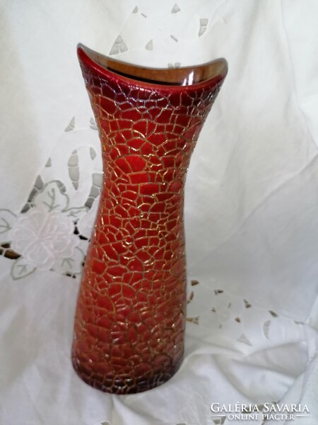 Zsolnay ökörvérmázas váza
