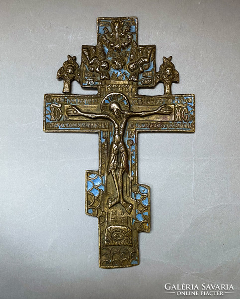 18. századi orthodox bronz kereszt.