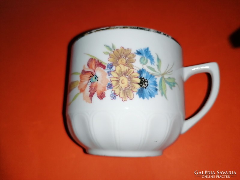 Retro poppy mug from the seventies