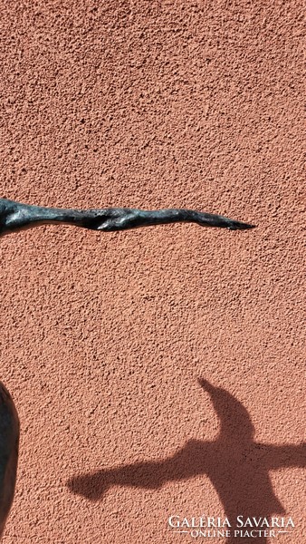 Modernist abstract bronze sculpture