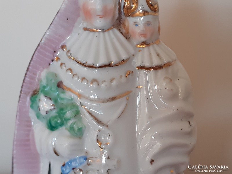 Antique porcelain statue of Mary, old favor item 17 cm