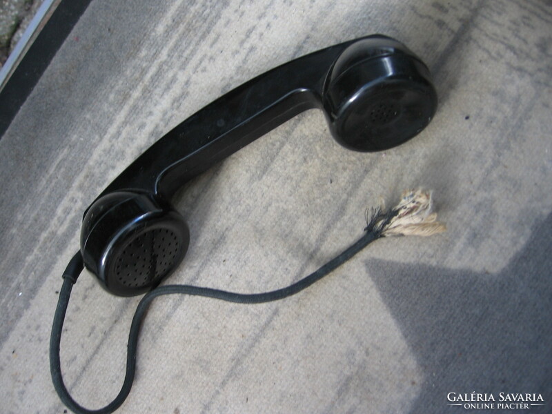 Retro fekete bakelit telefon kagyló