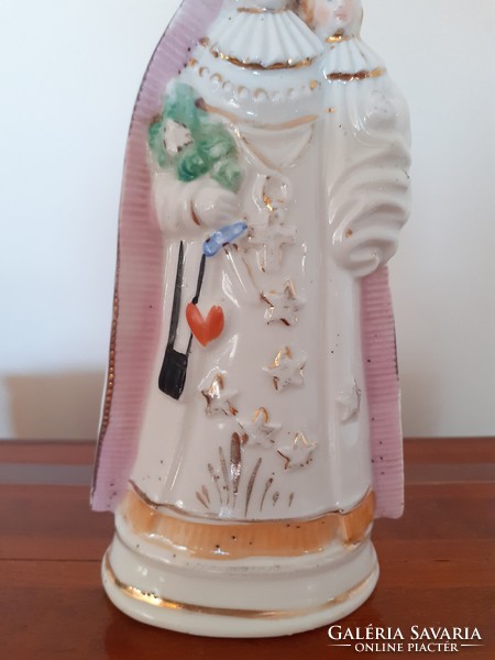 Antique porcelain statue of Mary, old favor item 17 cm