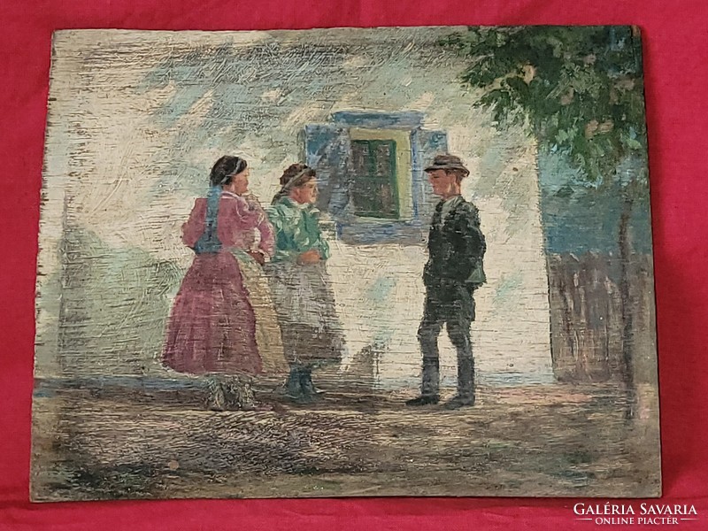 Lajos Várady nádudvar, 1911 - 1998, Győr: antique painting by associates
