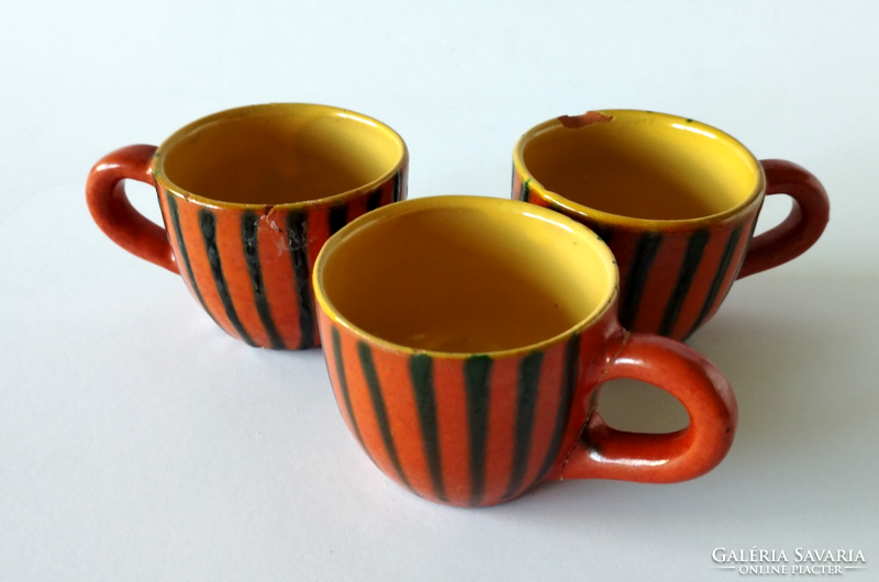 6 old Tofej ceramic coffee cups