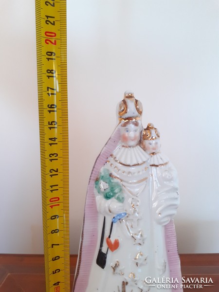 Antique porcelain statue of Mary, old favor item 17 cm