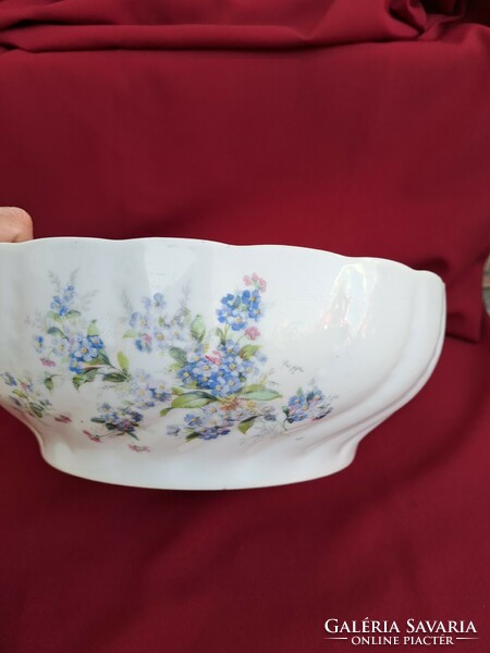 Forget-me-not Czech floral porcelain pie plate soup plate stew plate coma plate peasant plate