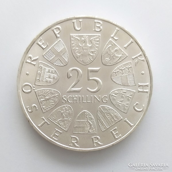 1970 Ezüst Osztrák 25 schilling. UNC. (No: 22/106.)