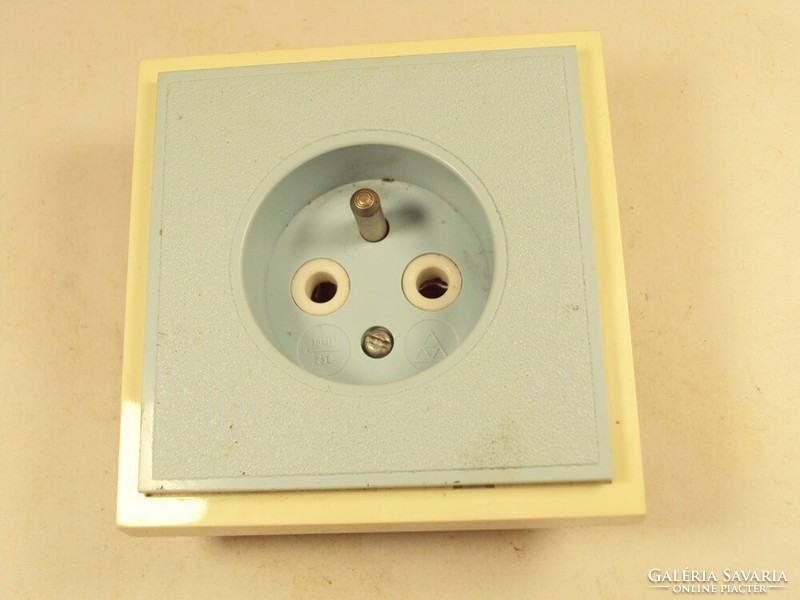 Retro socket blue electrical accessory from the 1970s
