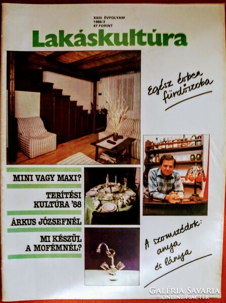 Lakáskultúra Magazin hét példánya a nyolcvanas évekből.