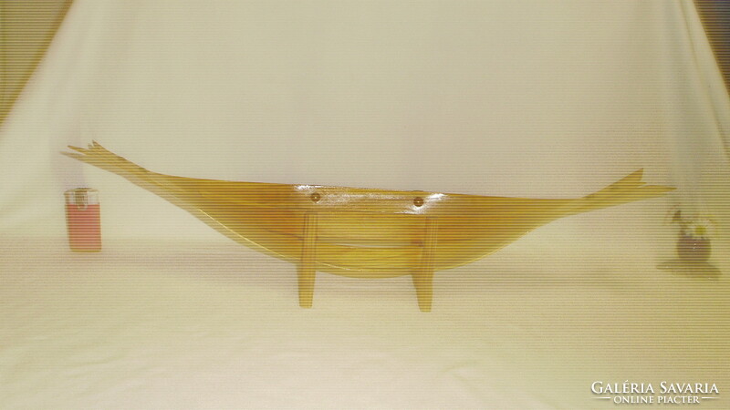 Retro asztali gyümölcs kínáló tál - csónak forma