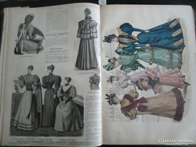 1893 Hungarian bazaar as the workhorse of women magazine 380 pages needlework fashion lots of precious steel engravings