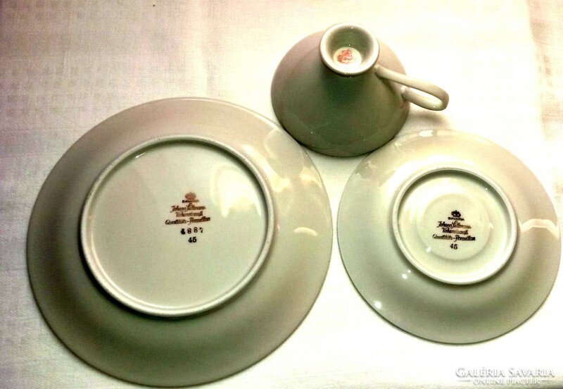 Bavaria seltmann quality single 3-piece richly gilded breakfast set