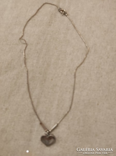 Israeli silver necklace - neck blue (shablool didae)