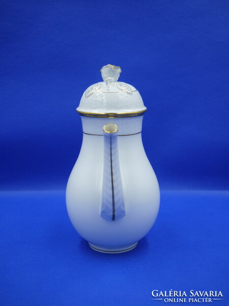 Herend white jug with gilded decoration
