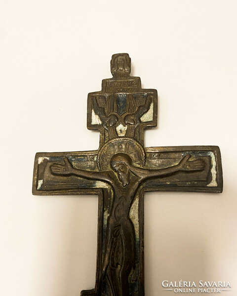 18th century orthodox bronze crucifix.